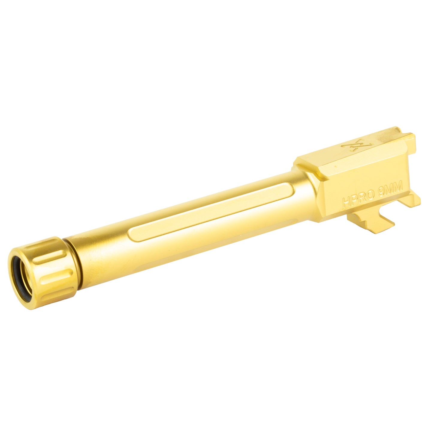 True Precision Hellcat Pro 9mm Threaded Barrel with Gold Titanium Nitride Finish for Springfield Hellcat Pro