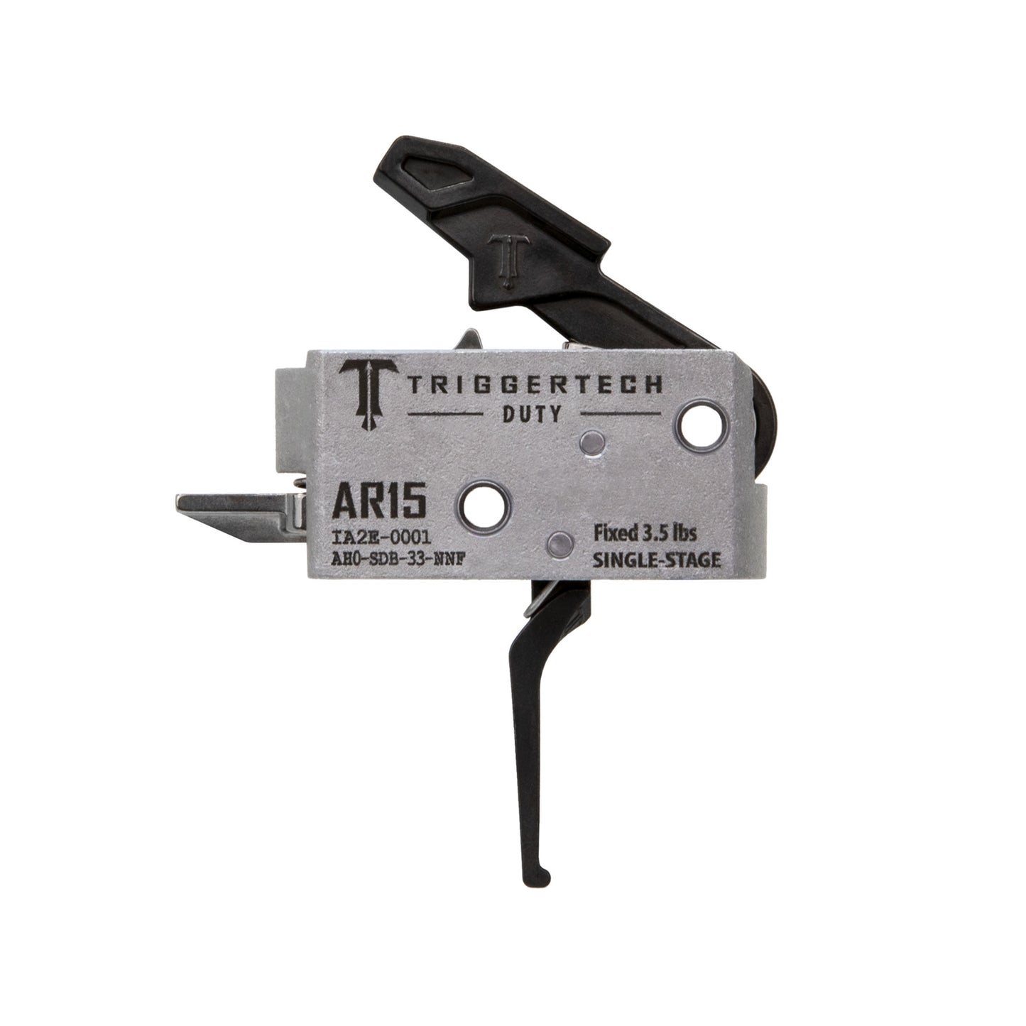 TriggerTech Duty AR-15 Trigger with 3.5 lb Flat Pull, Black - Model AH0-SDB-33-NNF