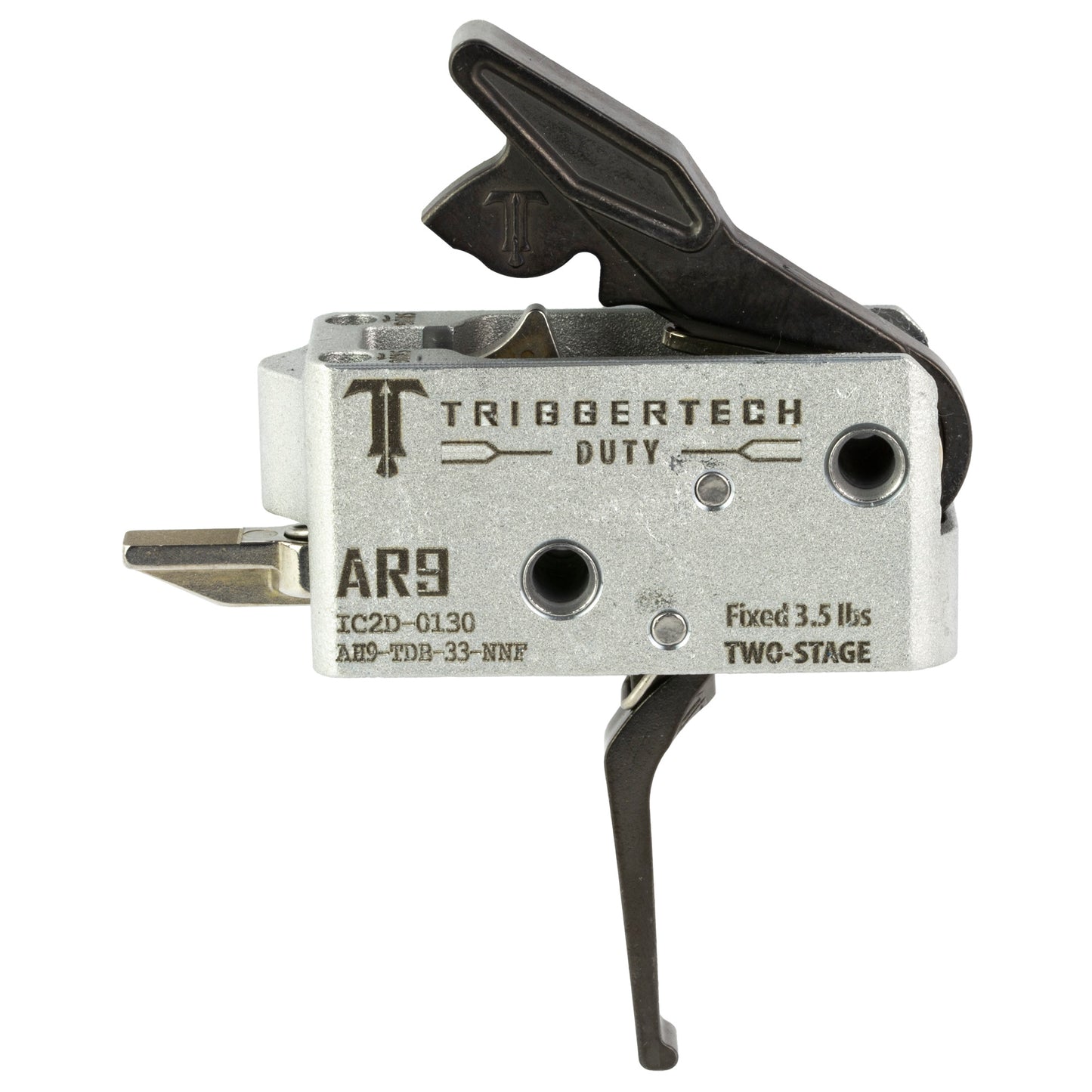 TriggerTech AR Duty Flat Trigger - Model AH9-TDB-33-NNF for AR Rifles, 3.5 lb Pull Weight