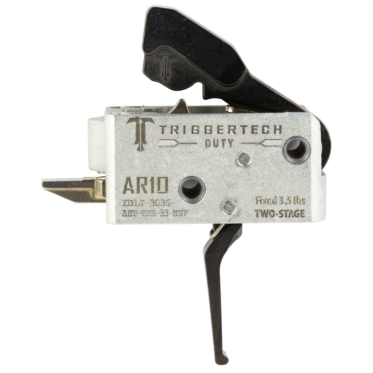 TriggerTech AR10 Duty Flat Two-Stage Trigger - 3.5 lb Pull, Black