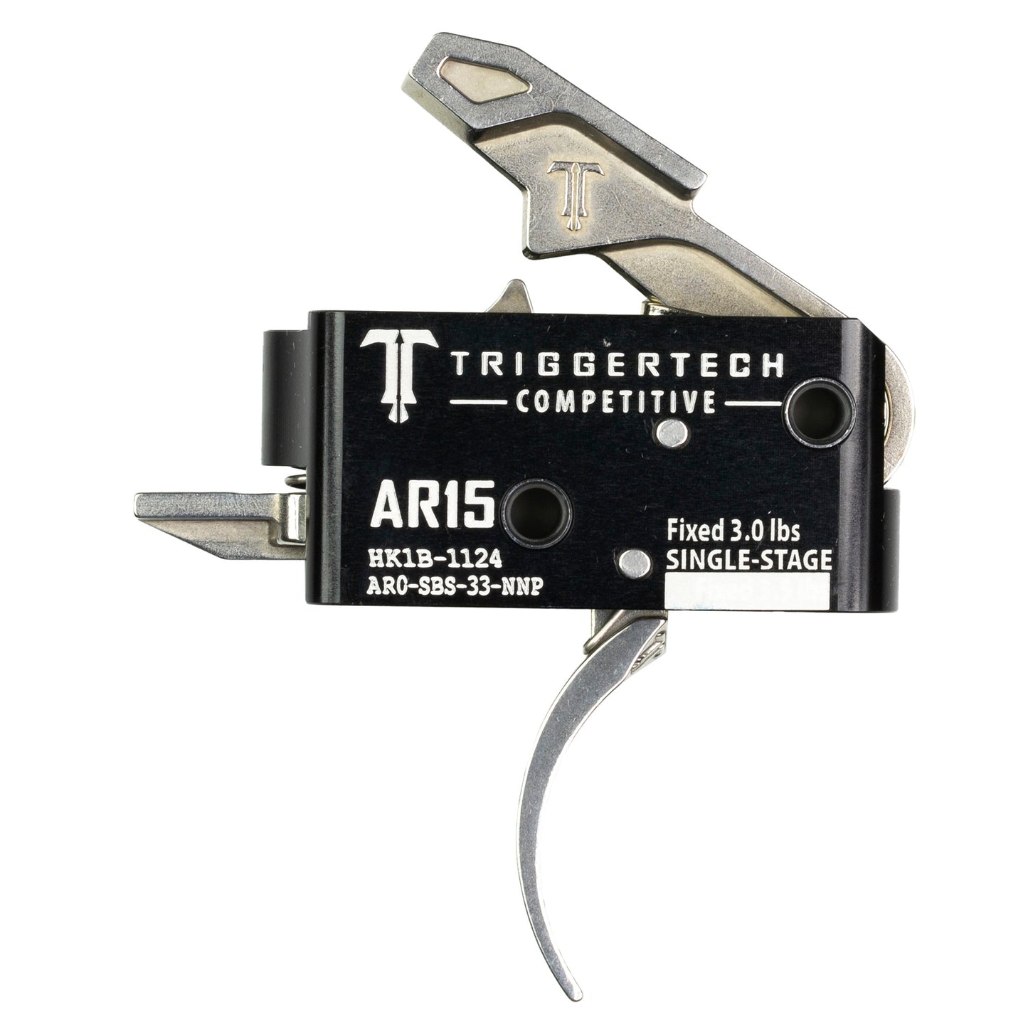 TriggerTech AR15 Single Stage Competitive Trigger - Silver, Model AR0-SBS-33-NNP