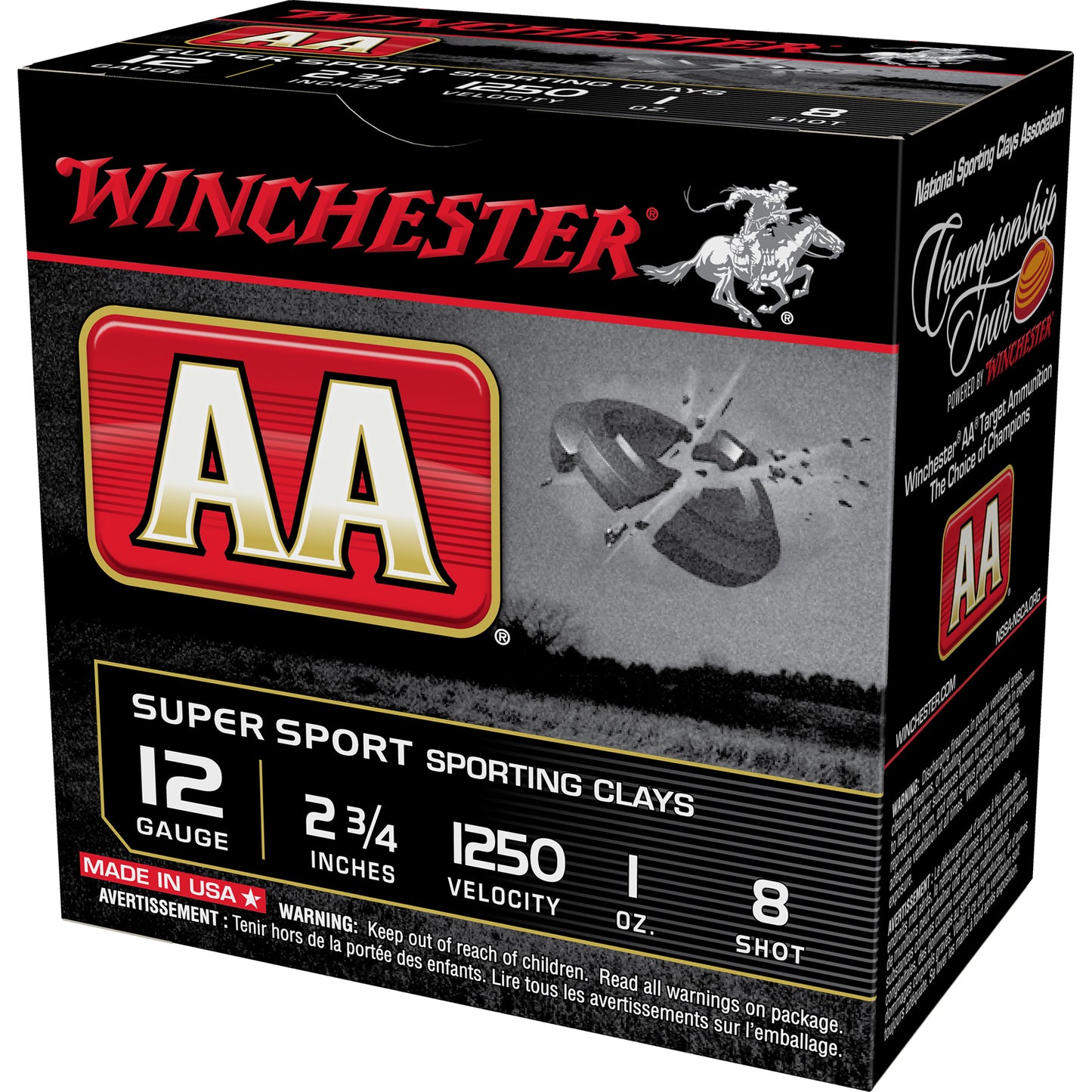 Winchester Ammunition AA Supersport Sporting Clay 12 Gauge Shotshells * 1 oz #8, 25 Rounds per Box