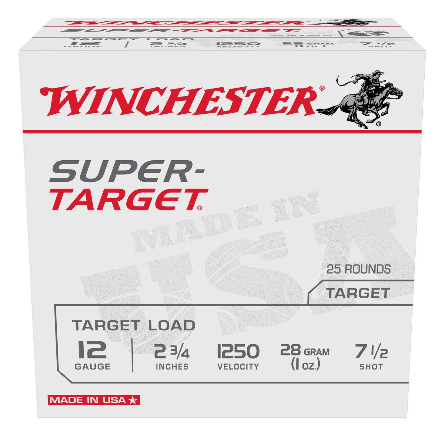 Winchester Ammunition Super Target 12 Gauge Shotshell * 1 oz #7.5, 25 Rounds per Box