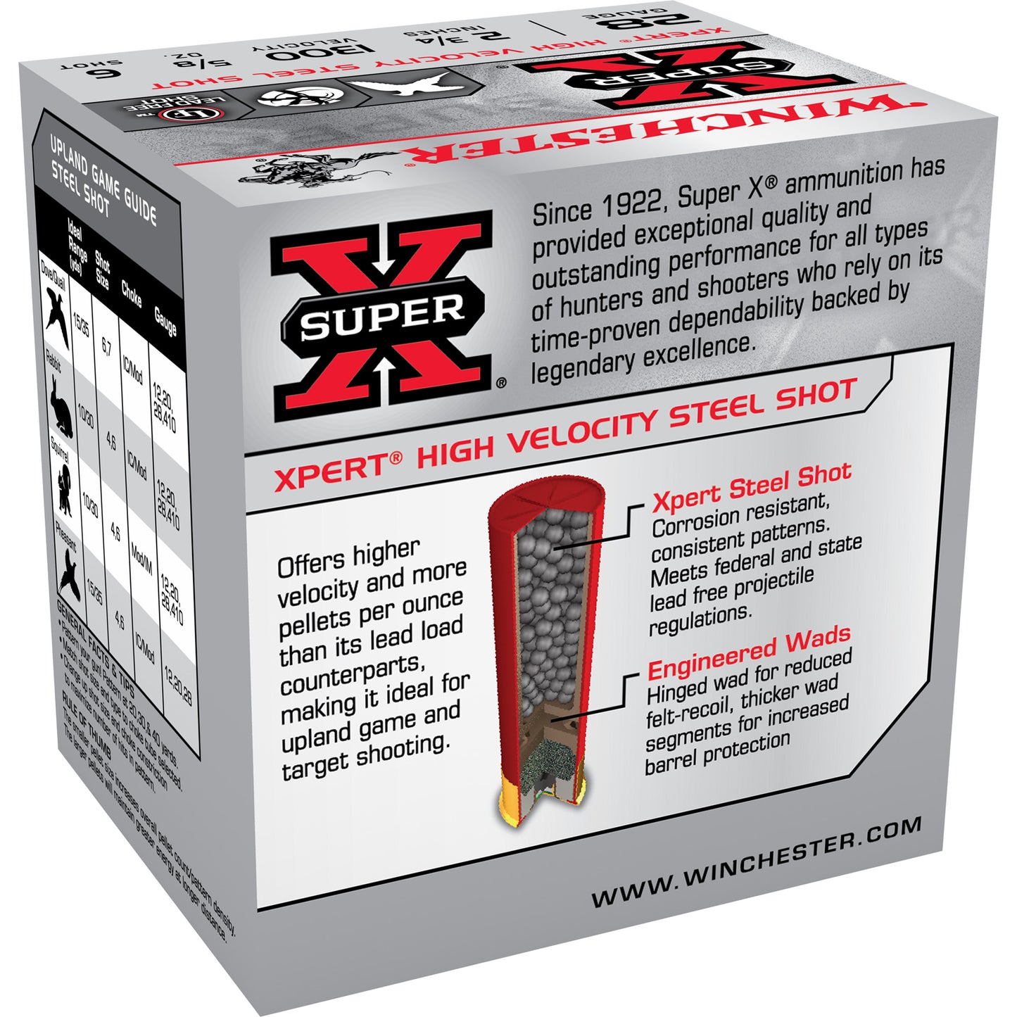 Winchester Ammunition XPERT STEEL 28 Gauge 2.75-Inch #6 Steel Shot - 5/8 oz, Box of 25