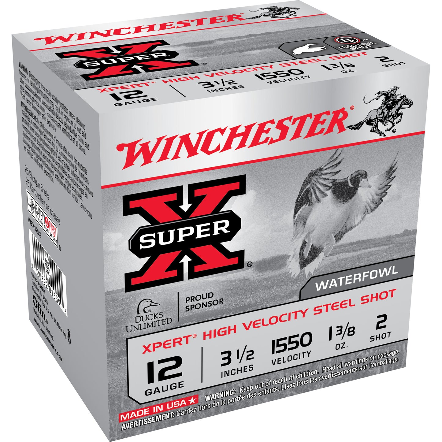 Winchester Ammunition Xpert Steel 12 Gauge 3.5-Inch #2 Steel Shot, 1 3/8 oz - 25 Rounds