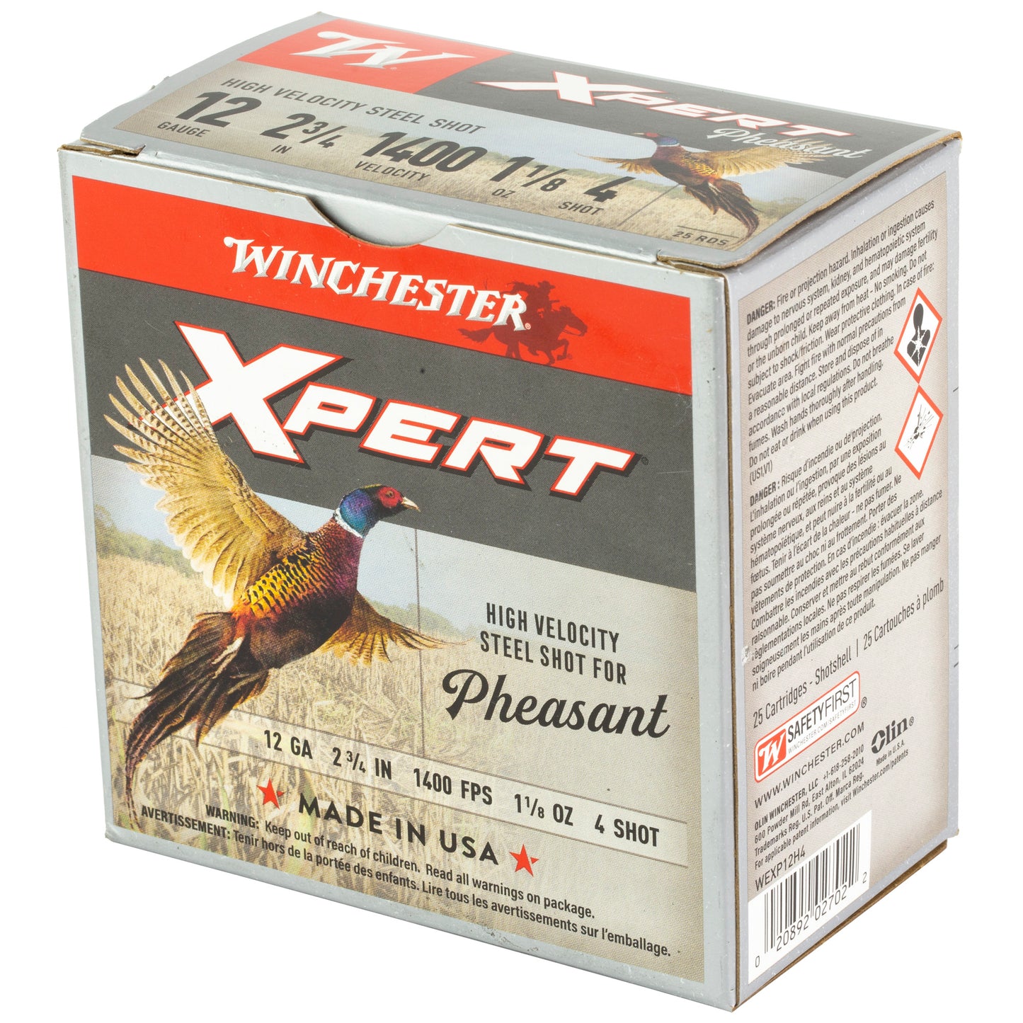 Winchester Ammunition Xpert Steel Shot 12 Gauge 2-3/4 inch #4 - 1 1/8 oz, 25 Rounds