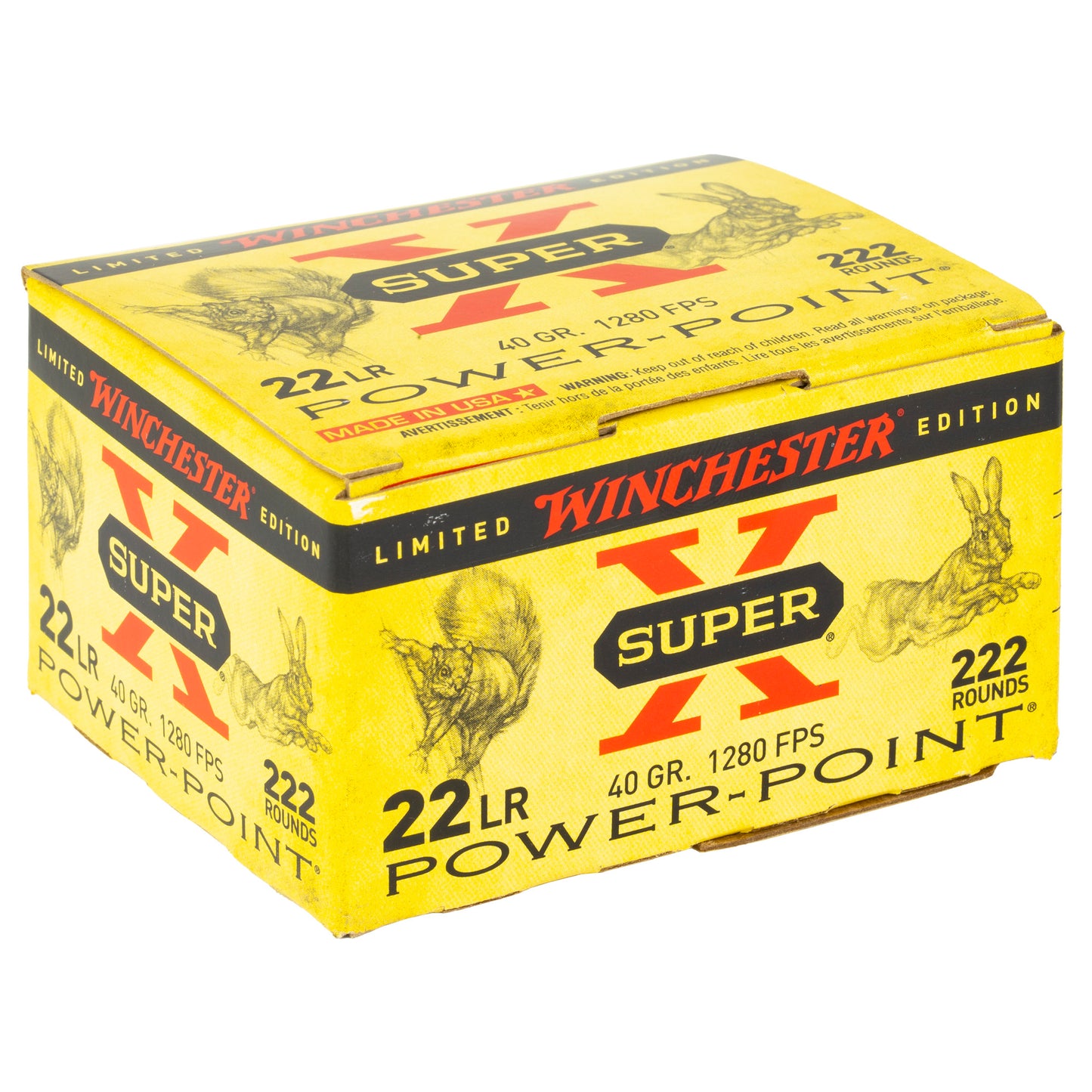Winchester Ammunition Super-X Power Point .22 LR 40-Grain Lead Hollow Point - Reliable Target and Small Game Shooting
