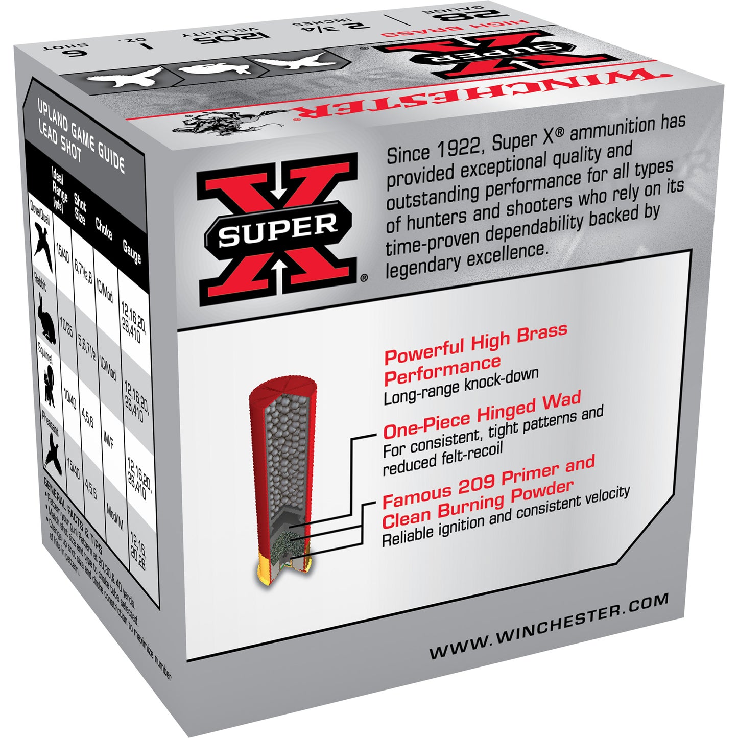 Winchester Ammunition Super-X 28 Gauge 2.75-inch #6 Shot - 1 oz - 25 Rounds