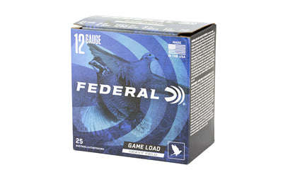 Federal Game Load 12 Gauge 2.75-Inch Shotgun Shells - 1.125 oz #7.5, Pack of 25