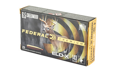 Federal Premium 6.5 Creedmoor ELD-X 143-Grain Polymer Tip Hunting Bullets (20 Rounds per Box)