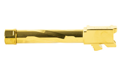 Zaffiri Precision Glock 19 Gen 1-5 Threaded Barrel - 9mm, 4.02 Inches, Gold Finish (Part ZP.19BTG)