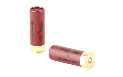Federal Game Load 12 Gauge 2.75-Inch Shotgun Shells with #8 Shot - 1 1/8 oz, 3 1/4 Dram, Pack of 25