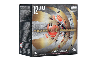 Federal Gold Medal 12 Gauge Paper Shotshells * 1 oz #8 Lead for International FITASC Competition