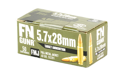 FN America Gunner 5.7x28mm Training Rounds * 40 Grain Full Metal Jacket, 50 Rounds Per Box