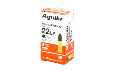 Aguila Ammunition 22LR Rimfire Solid Point 40-Grain * Perfect for Target Shooting and Plinking