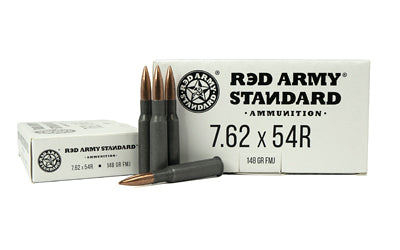 Century Arms 7.62x54R Full Metal Jacket Steel Case Ammunition, 148 Grain, 20 Rounds per Box, 620 Rounds per Case