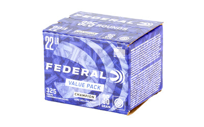 Federal Lead Hollow Point .22 LR Ammunition - 36 Grain, 325 Rounds