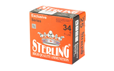 Sterling Exclusive Series 12 Gauge 2.75-Inch Shotgun Ammunition - 1 3/16 Ounce #7 Shot, 25 Rounds Per Box