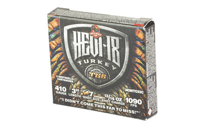 HEVI-Shot HEVI-18 TSS Turkey Shotshells for .410 Gauge - Max Dram, 13/16 oz, #7 Shot, 50 Rounds Case