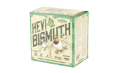 HEVI-Shot HEVI-Bismuth 12 Gauge 3-Inch #2 Waterfowl Shot - 1 3/8 oz, 25 Rounds per Box