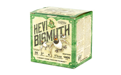 HEVI-Shot HEVI-Bismuth Waterfowl Ammo for 20 Gauge, 1 1/8 oz #4 Shot, 25 Rounds Per Box