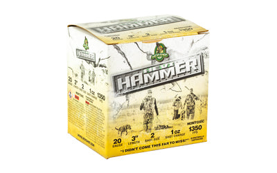 HEVI-Shot HEVI Hammer 20 Gauge 3 Shotgun Shells - 1 oz #2 Steel and Bismuth Waterfowl Ammo (25/Case)