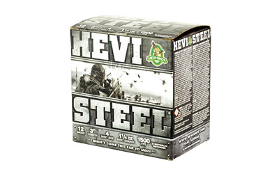 HEVI-Shot HEVI-Steel 12 Gauge 3-Inch #4 Shotshells * High-Velocity Steel for Waterfowl Hunting