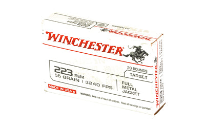 Winchester Ammunition USA White Box .223 Remington 55 Grain FMJ - 20 Rounds