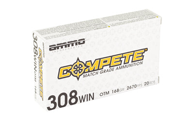 AMMOIN Ammo Inc 308 Win 168-Grain OTM Personal Defense Rounds - 20 Rounds of 200