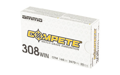 AMMOIN Ammo Inc 308 Win 168-Grain OTM Personal Defense Rounds - 20 Rounds of 200