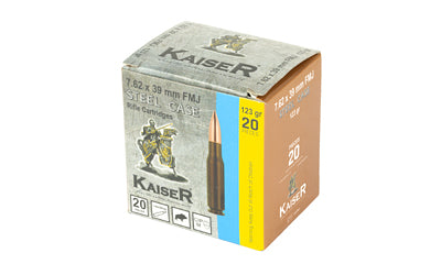 Century Arms Kaiser 7.62x39 123 Grain Full Metal Jacket Ammunition (20 Rounds Per Box, 1000 Per Case)