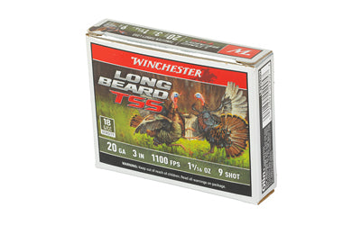 Winchester Ammunition Long Beard TSS 20 Gauge Shotshell - #9 Grain, 3 Inch, 5 Rounds Per Box