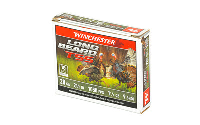 Winchester Ammunition Long Beard TSS Shotshell 28 Gauge, 2.75 Inch, #9 Grain - 5 Rounds per Box, 50 per Case