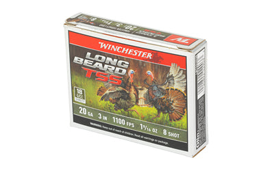 Winchester Ammunition Long Beard TSS 20 Gauge Shotshell * 3.0 Inch, #8 Shot, 5 Rounds Per Box