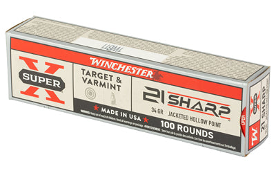 Winchester Ammunition Super-X 21 Sharp Hollow Point Ammo - 34 Grain, 100 Rounds per Box