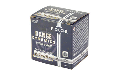 Fiocchi Ammunition Range Dynamics 5.7x28mm 40-Grain FMJ Bulk Pack (150 Rounds)
