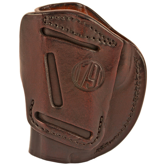 1791 Gunleather 4 Way Holster * Right Hand, Brown Leather Belt Holster for Concealed and Open Carry