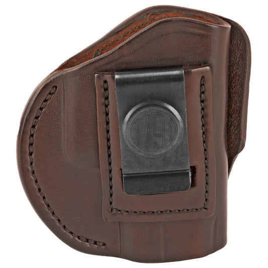 1791 Gunleather 4 Way Holster - Handcrafted Brown Leather Belt Holster for Right Hand