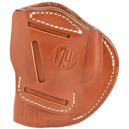 1791 Gunleather 4 Way Holster - Right Hand Concealed and Open Carry Belt Holster in Brown