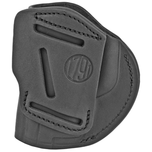 1791 Gunleather 4 Way Holster for Right Hand * Black Leather Belt Holster, Model 4WH-5-SBL-R