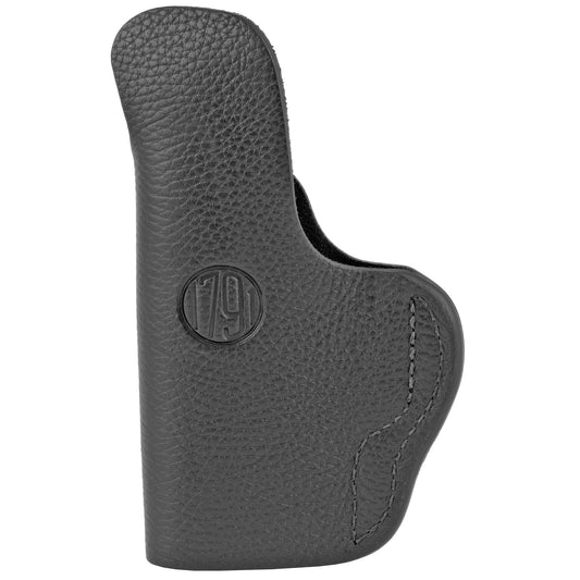 1791 Gunleather Smooth Concealment Inside Waistband Holster for Right Hand - Black Leather, Model SCH-3-NSB-R