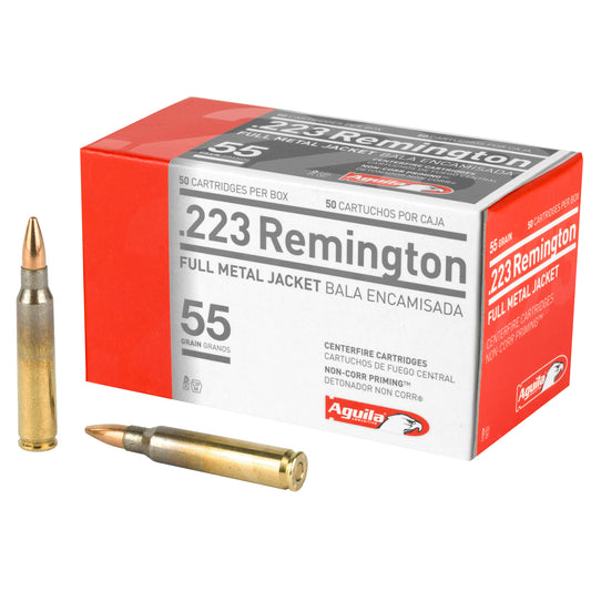 Aguila Ammunition 1E223110 .223 Remington 55 Grain FMJ Rifle Rounds - 50 Count Box, 1000 Case