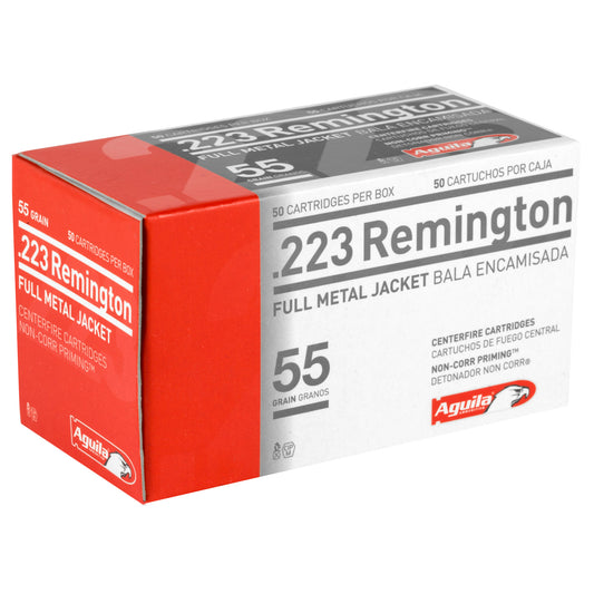 Aguila Ammunition 1E223110 .223 Remington 55 Grain FMJ Rifle Rounds - 50 Count Box, 1000 Case