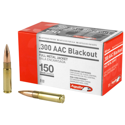 Aguila Ammunition 300 Blackout 150 Grain FMJ Rifle Rounds * Pack of 50