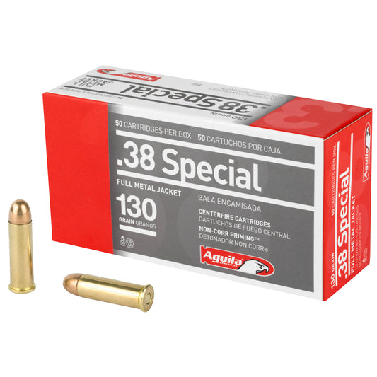 Aguila Ammunition 38 Special 130-Grain Full Metal Jacket Pistol Cartridges (50 Rounds per Box, 1000 per Case)