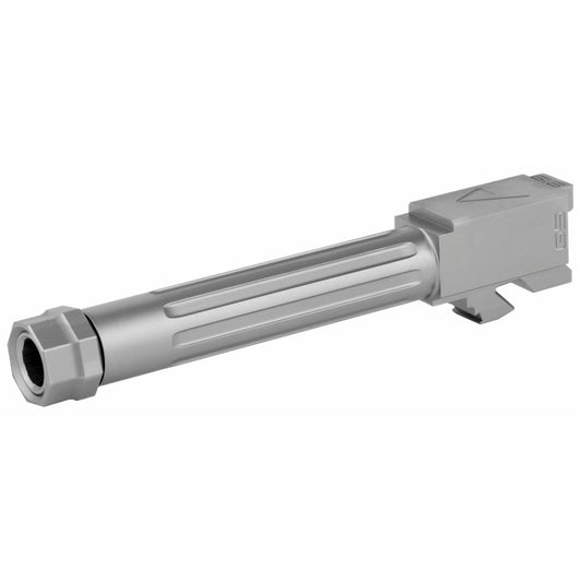 Agency Arms Mid Line Threaded & Fluted 9mm Barrel for Glock 19 G5 * Silver Finish