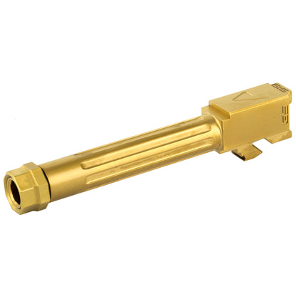 Agency Arms Mid Line Threaded & Fluted 9mm Barrel for Glock G19 G5 * Gold Finish