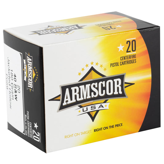 Armscor 40 S&W 180-Grain Hollow Point Ammunition * 20 Rounds per Box, 500 Rounds per Case