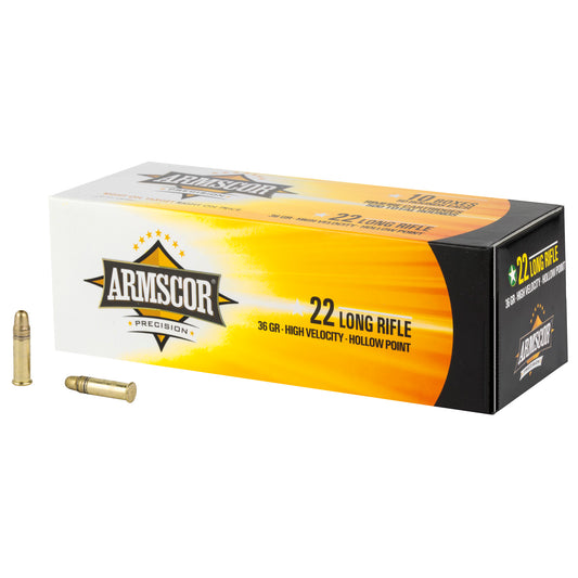 Armscor 22LR Hollow Point Ammunition * 36 Grain, 50 Rounds per Box, 5000 Rounds per Case