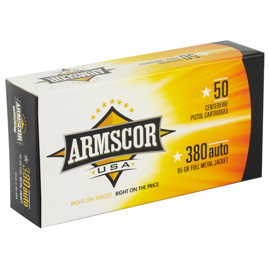 Armscor 380 ACP 95 Grain FMJ Ammunition - Reliable Full Metal Jacket Performance